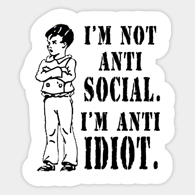 Anti Social Sticker by mynaito